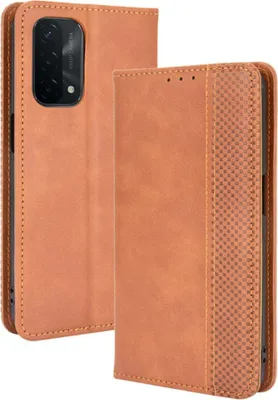 Produktbild von OPPO A54 / A74 Hülle - Coverup Vintage Style Klapphülle - Braun