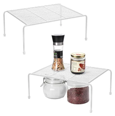 Produktbild von Küchenschrank-Organizer, Aufbewahrungsregal für Küche und Haushalt, Drahtregal für Küchenschränke, Arbeitsplatten, Vorratskammern, Lebensmittel und Küchenutensilien (2 Stück)