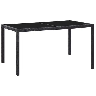 Produktbild von vidaXL 7-tlg. Garten-Essgruppe Poly Rattan Schwarz