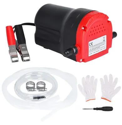 Productafbeelding van Oliewisselpomp - 12 V - 60 W - Afzuigpomp - Met slangen - Rood
