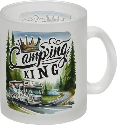 Produktbild von Camping King mit Wohnmobil Glas Tasse