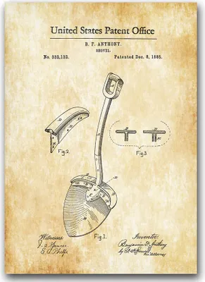 Produktbild von Poster - Canvas - Leinwand - 59,4 cm x 84,1 cm - Fotoposter - Leinwandkunst - Schaufel Anthony United States Patent