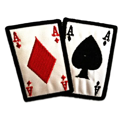 Produktbild von Poker Ass Karte Biker - Aufnäher, Bügelbild, Aufbügler, Applikationen, Patches, Flicken, Zum Aufbügeln, Größe: 10.2 x 7.4 cm