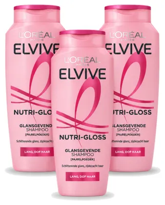 Produktbild von 3 x L’Oréal Paris Elvive Nutri-Gloss Shampoo - 200 ml - Vorteilspackung - 3 Stücke