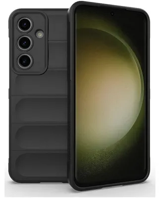Produktbild von Mobigear Bumpy Schutzhülle für Samsung Galaxy S24 FE – Flexible TPU-Hülle, Rückseite – Schwarz