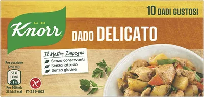 Produktbild von knorr Delicato dado brodo Suppenwürfel Brühe sanft reich an Geschmack 10 pz