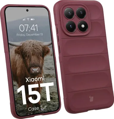 Produktbild von Robuste Handyhülle für Xiaomi 15T, Bizon Case Tur, Burgunderrot