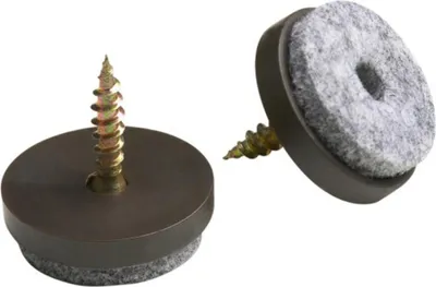 Produktbild von Parkett-Gleiter mit Schraube, Ø 20 mm, braun, 20 Stück