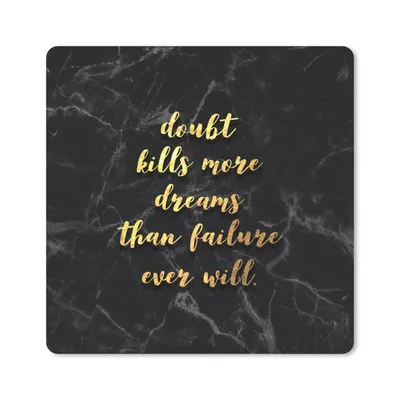 Produktbild von MuchoWow® Mauspad Mousepad Zitate - Träume - Gold - Marmor 20x20 cm - Mousepads - Maus Mat - Pad - Mausunterlage - Desk Mat - Bureauartikeln