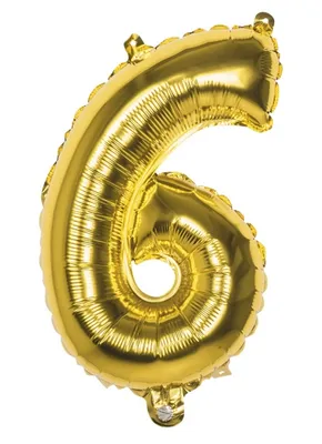 Image de ballon en plastique figure 6 or 36 cm