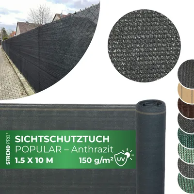 Produktbild von Gewebe, schattenspendend POPULAR.NET, 1,5x10 m, HDPE, UV, 150 g/m2, 90% anthrazit