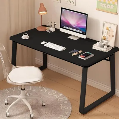 Imagen del producto de Mesa de ordenador moderna de diseño sencillo, escritorio, mesa para PC, ideal para trabajar desde casa, dormitorios o estudios