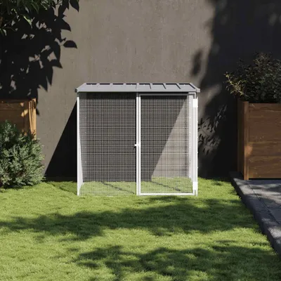 Produktbild von vidaXL Klietka pre kurčatá so strechou svetlosivá 103x98x90 cm pozinkovaná oceľ
