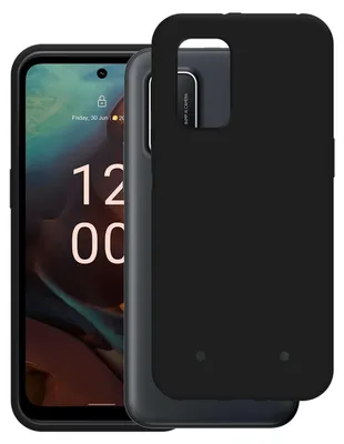 Image de Cazy Coque compatible avec HMD XR21 Coque en Silicone - Coque Flexible - Noir