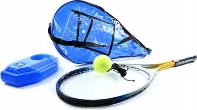 Produktbild von Tennis Trainer Set mit Schläger - Tennistrainer Ball an Schnur Rebounder für Kinder & Anfänger