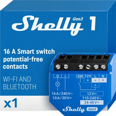Produktbild von Shelly 1 Gen3 WLAN/Bluetooth-Controller
