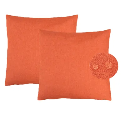 Produktbild von Leinen Optik 2er Set Kissenhülle 40 x 40 TERRAKOTTA Leinen Optik Kissenbezug
