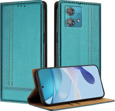 Obrázek produktu pro Pouzdro pro Motorola Edge 40 Neo kožené flipové pouzdro s funkcí stojánku zelené