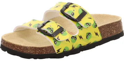 Produktbild von Superfit Fussbettpantoffel Jungen Pantolette mit Aliens-Motiv Gelb/Mehrfarbig, 1-800111-6030