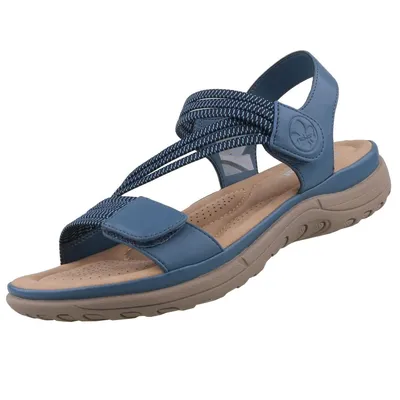 Produktbild von Rieker Damen Sandalen Sandaletten Outdoorsandalen V8873, Größe:37 EU, Farbe:Blau