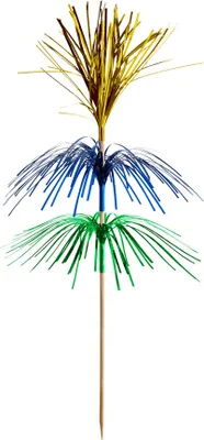 Produktbild von 100 Deko-Picker 18 cm farbig sortiert "Feuerwerk" 3-lagig