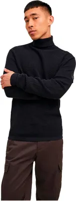 Image de Jack & Jones Pulls Pull en maille gaufrée à col roulé avec logo écusson