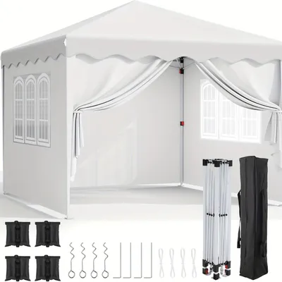 Obrázok produktu pre Garáž 3x3 - Záhradný pavilón - Stan na párty - Skladací stan - Stan s jednoduchou konštrukciou - Odolný voči zimným podmienkam - UV ochrana 50+