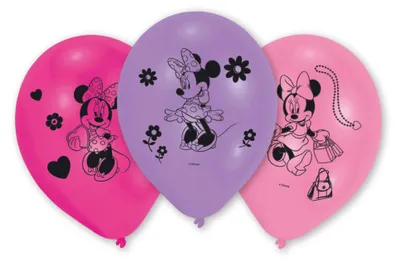 Obrázek produktu pro Sada nákupních balónků Disney Minnie, 10 kusů, 10 palců (25,4 cm)