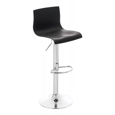 Produktbild von CLP Barhocker Hover Kunststoff mit Metall-Gestell | Farbe schwarz Material Gestell Metall in Chromoptik