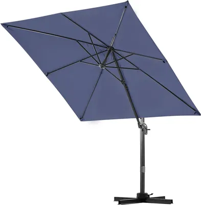 Zdjęcie produktu dla Parasol ogrodowy Sunula 250x250cm z obrotową podstawą 360°, granatowy