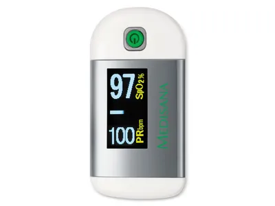 Zdjęcie produktu dla Medisana PM 100, Palec, Srebrny, Biały, 5 - 40 °C, AAA, 58 mm, 34 mm