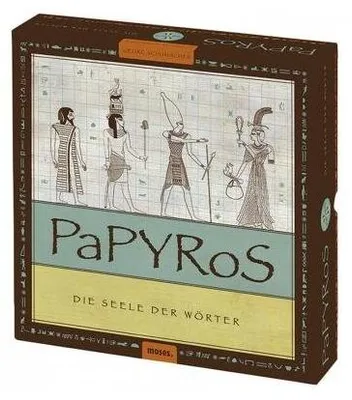 Imagen del producto de Papyros - Die Seele der Wörter (Edición alemana) – Juego de mesa – Moses Verlag – 2-4 jugadores – 12+