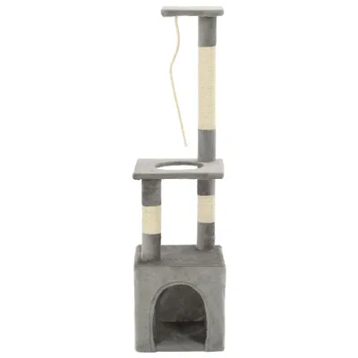 Produktbild von Möbel Katzen-Kratzbaum mit Sisal-Kratzsäulen 109 cm Grau - Kratzbäume CLORIS2582347