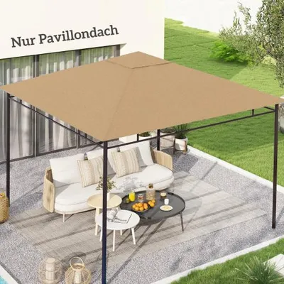 Obrázok produktu pre Strecha pavilónu, rozmery 298 cm x 295 cm, materiál polyester s PA povrchovou úpravou, chránený proti UV žiareniu, odolný proti poveternostným vplyvom, ľahko sa upevňuje