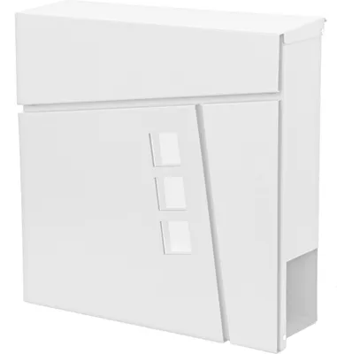 A white mailbox is shown against a white background.