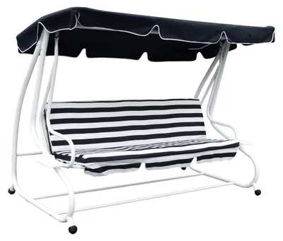 Produktbild von Hollywoodschaukel 4-sitzer, weiss / blau