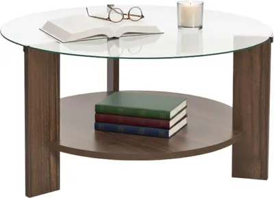 Produktbild von Canevino - Couchtisch, 75x75x40 cm Braun Nussbaum, Rundeform