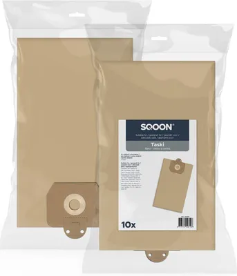Productafbeelding van SQOON® Stofzuigerzakken - Geschikt voor Taski Vento 8S - Papier - 10 Stuks