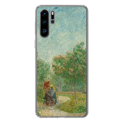 Produktbild von MuchoWow® Handyhülle Schutzhülle Hülle für Huawei P30 Pro Garten mit Liebenden - Vincent van Gogh Silikon Softcase Handy Hülle - Schutzdeckel