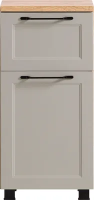 Produktbild von Badmöbel Unterschrank in kaschmir mit Wotan Eiche Nb. MARLING-03, B/H/T ca. 40/79/35 cm