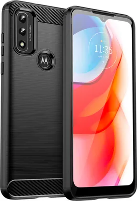 Produktbild von Moto G Play 2022 Hülle, Carbon-Faser TPU Silikon Stoßfest Schutzhülle für Motorola Moto G Play 2022 Schwarz