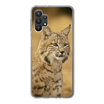 Produktbild von MuchoWow® Handyhülle Schutzhülle Hülle für Samsung Galaxy A32 5G Luchs - Braun - Gras Silikon Softcase Handy Hülle - Softcase