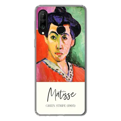Produktbild von MuchoWow® Handyhülle Schutzhülle Hülle für Huawei P30 Lite Matisse - Grüner Streifen (1905) - Alte Meister Silikon Softcase Handy Hülle - Handyhülle