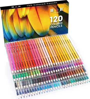 Zdjęcie produktu dla Ołówki kolorowe H&B 120, wstępnie naostrzone, kolorowe ołówki do szkicowania, przybory artystyczne, mocny rdzeń 3 mm, z etui do przechowywania dla studentów, początkujących, dorosłych, artystów, rysowania, szkicowania, kolorowanek, dekoracji, dzieci, malowania, kolorowania, projektów DIY, prezentu