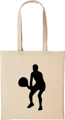 Produktbild von Huuraa Baumwollbeutel Tennis Geschenk Einkaufstasche Natural 10 Liter Baumwolle Tennis Accessoire