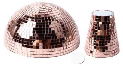 Produktbild von Pilz-Disco-Kugel-Spiegel, glitzernd, reflektierend, Tischdekoration, Partyartikel, Zubehör für Zuhause, Bühne, Bar, Ornamente, Roségold
