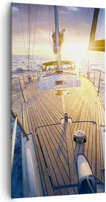Produktbild von Bild auf Leinwand - Leinwandbild - Segelboot Meer - 65x120cm - Wand Bild - Wanddeko - Wandbilder - Leinwanddruck - Bilder - Kunstdruck - Wanddekoration - Leinwand bilder - Wandkunst - PA65x120-4076