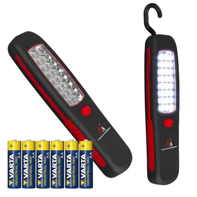 Immagine prodotto di 2x lampada da officina con torcia elettrica 24 LED gancio batterie