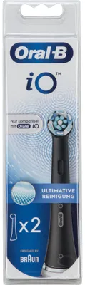 Image de Oral-B iO Lot de 2 brossettes Nettoyage ultimatif, noir