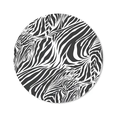Produktbild von MuchoWow® Mauspad Mousepad Muster - Zebramuster - Schwarz 30x30 cm - Mousepads - Maus Mat - Pad - Mausunterlage - Tischunterlage - Schreibtischmatten